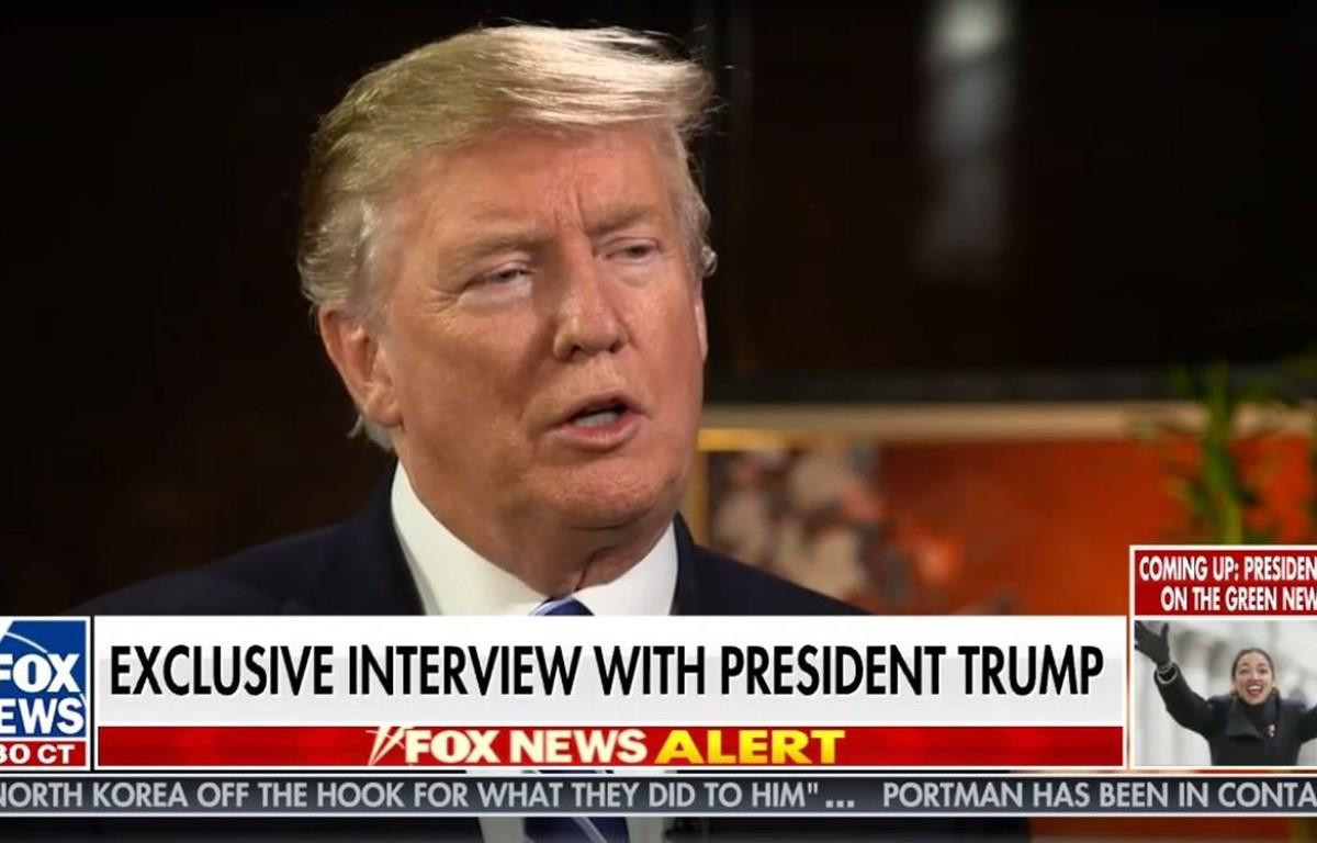 Tổng thống Donald Trump trả lời phỏng vấn đài Fox News