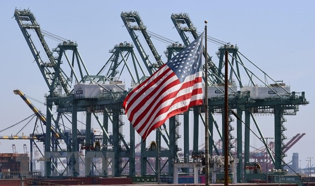 Quang cảnh cảng Long Beach, Los Angeles, Mỹ. Ảnh: AFP/TTXVN