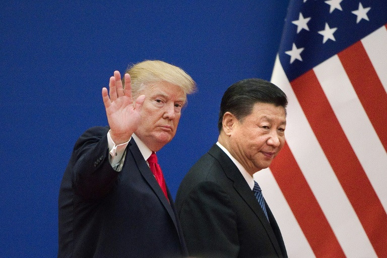 Tổng thống Mỹ Donald Trump và Chủ tịch Trung Quốc Tập Cận Bình. Ảnh: AFP