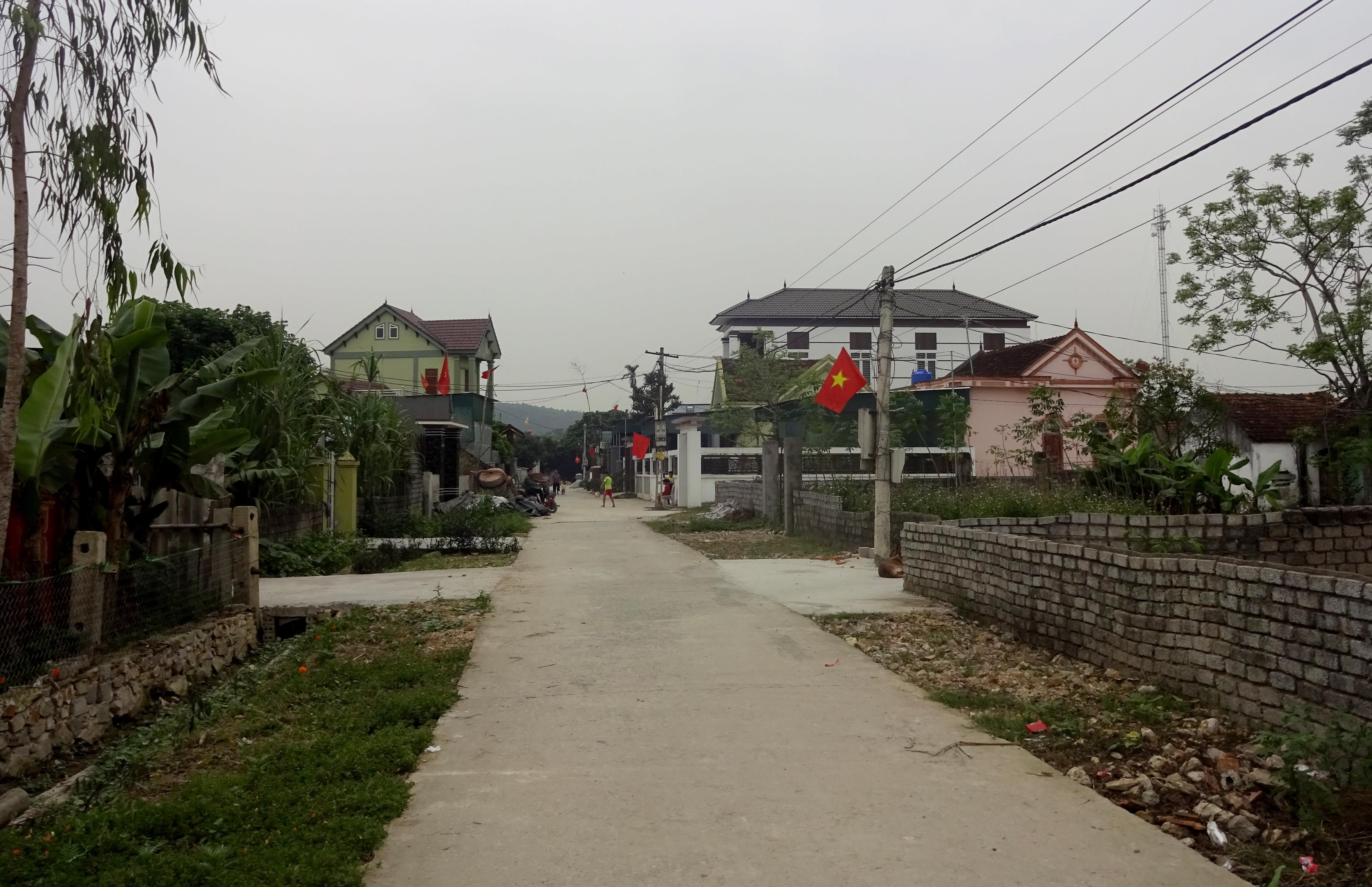 Đường làng theo tiêu chí nông thôn mới ở Dạ Sơn