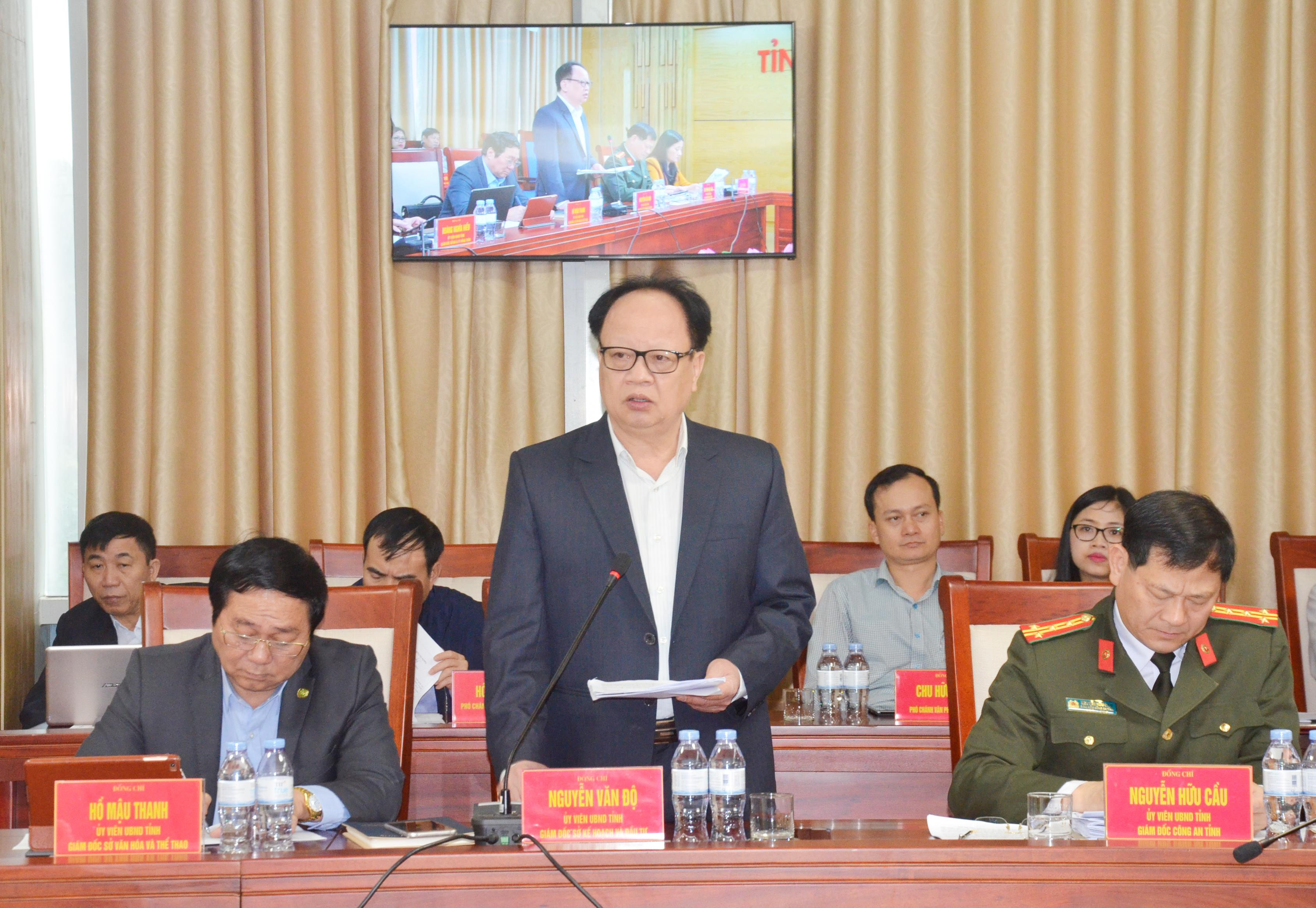 Giám đốc Sở Kế hoạch và Đầu tư Nguyễn Văn Độ phát biểu khai mạc buổi  lễ. Ảnh: Thanh Lê