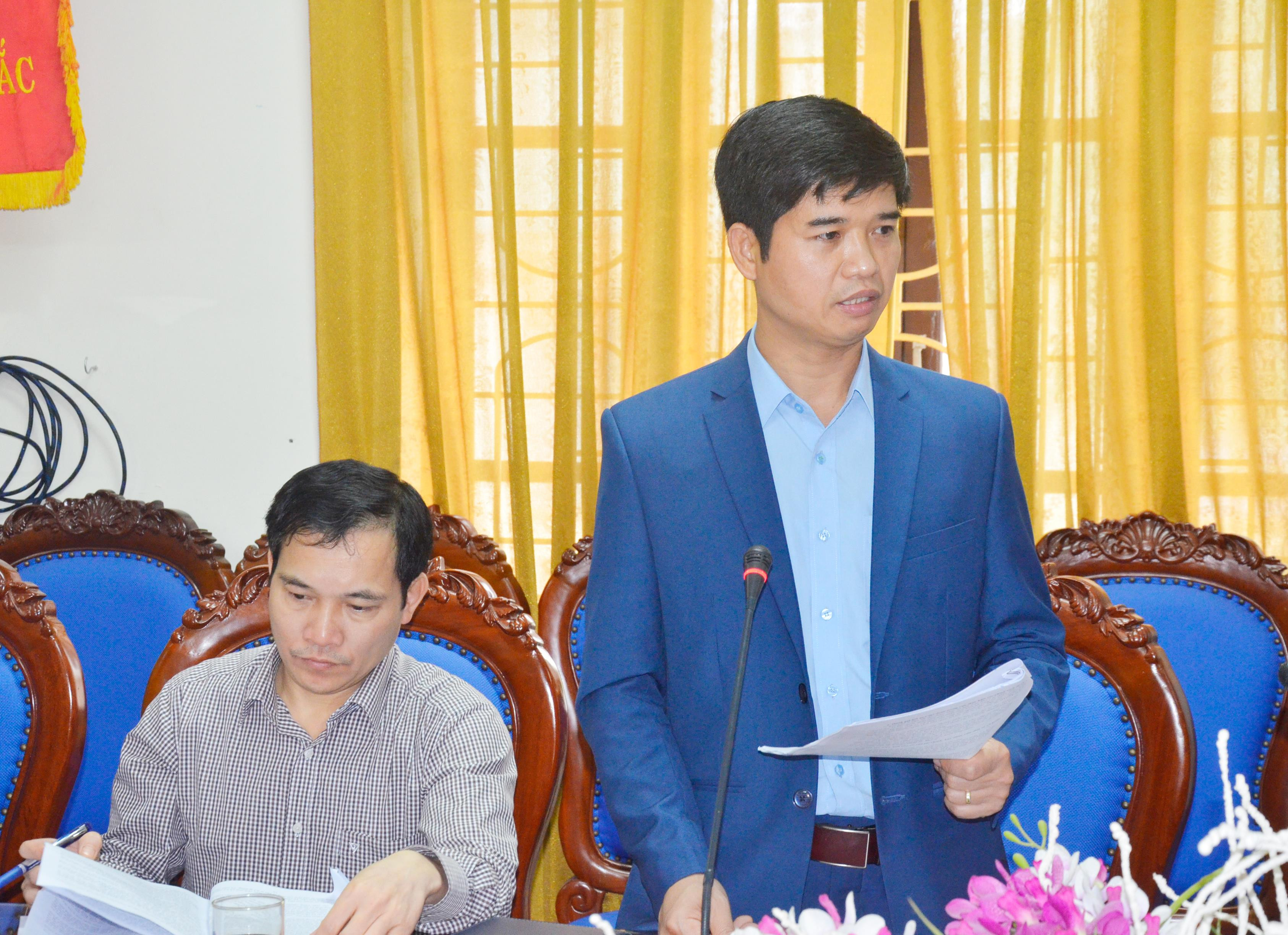 Ông Nguyễn Khắc Lâm - Giám đốc Quỹ bảo vệ phát triển rừng báo cáo việc quản lý, sử dụng Quỹ. Ảnh Thanh Lê
