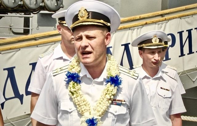 Người đứng đầu phái đoàn của Hải quân Nga, Đại tá Sergei Alantiev. Ảnh: Rappler