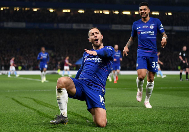 Tiền vệ Eden Hazard tỏa sáng. Ảnh: Getty