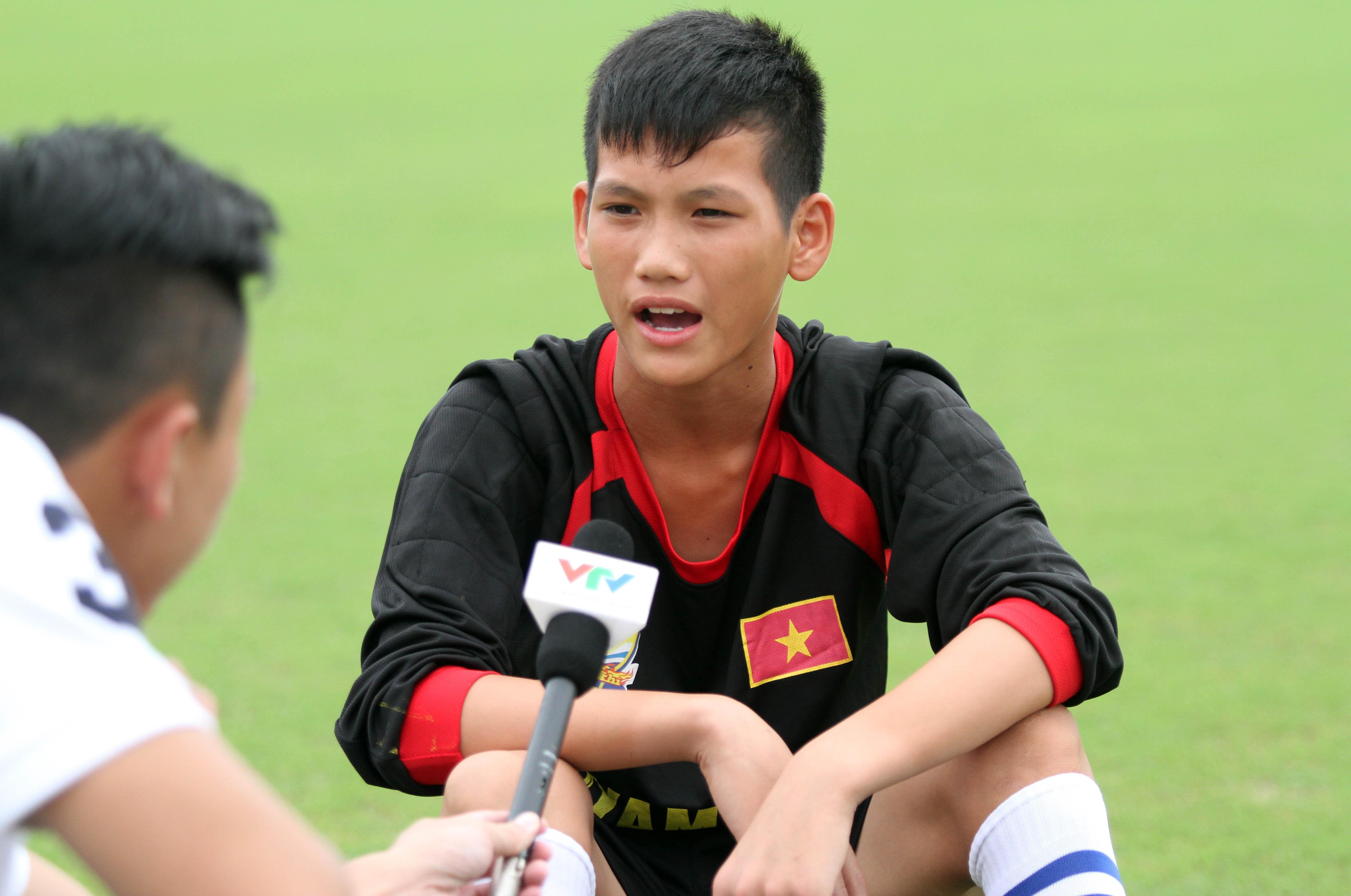 Thủ môn trẻ Nguyễn Văn Bá khi mới 13 tuổi. Ảnh: Thanh Liêm