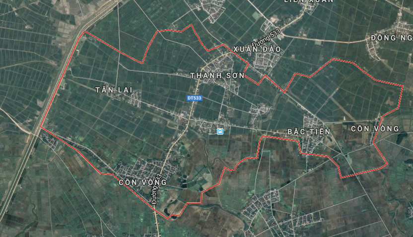 Xã Phú Thành, huyện Yên Thành, Nghệ An. Ảnh: Google maps