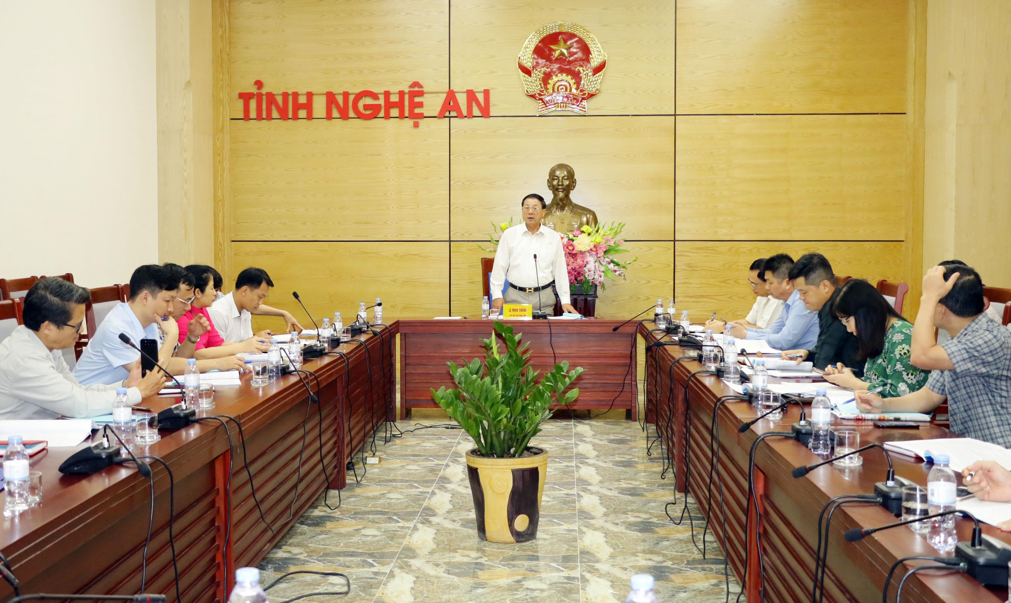 Đồng chí Lê Minh Thông phát biểu, chỉ đạo tại hội nghị. Ảnh: Mỹ Hà