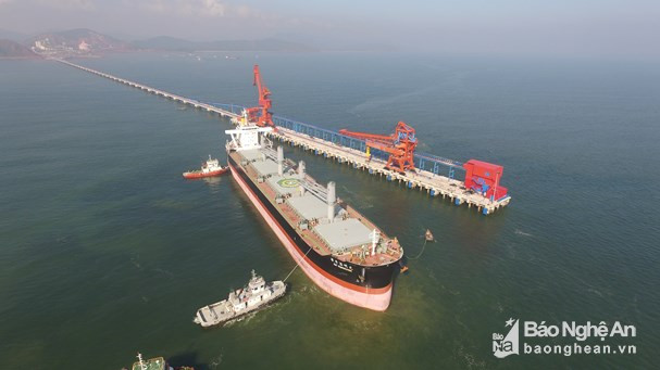 Cảng Vissai (Nghi Thiết- Nghi Lộc) đưa vào khai thác tháng 10/2017. Ảnh: Mạnh Hùng