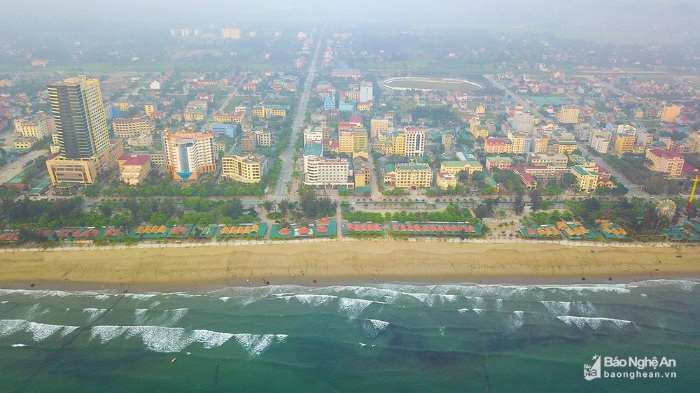 Phường Thu Thủy, Thị xã Cửa Lò nhìn từ trên cao, ảnh Trung Hà