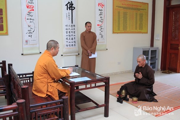 kỳ khảo hạch giới chọn ứng sinh tham dự Đại giới đàn nhằm xét tuyển chọn người xuất gia học đạo chính thức đứng vào hàng ngũ chư tăng hoạt động Phật sự chuyên nghiệp.  Ảnh tư liệu