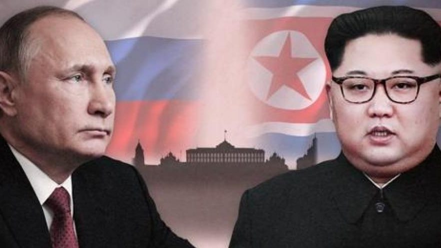 Tổng thống Nga Vladimir Putin và Nhà lãnh đạo Triều Tiên Kim Jong-un. Ảnh: Internet