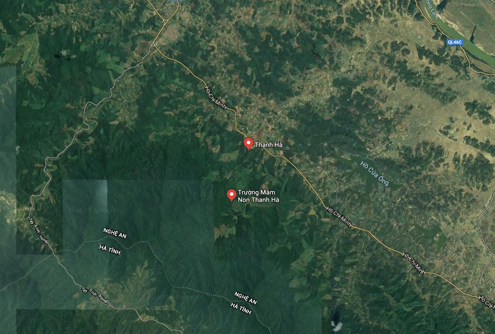 Xã Thanh Hà - nơi xảy ra vụ tai nạn đuối nước. Ảnh: Google Maps