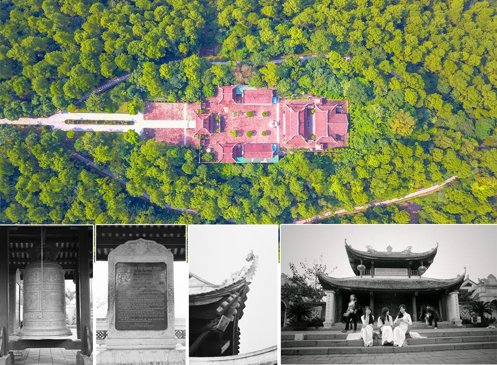 Đền thờ Vua Quang Trung trên núi Dũng Quyết.  Ảnh: Sách Nguyễn