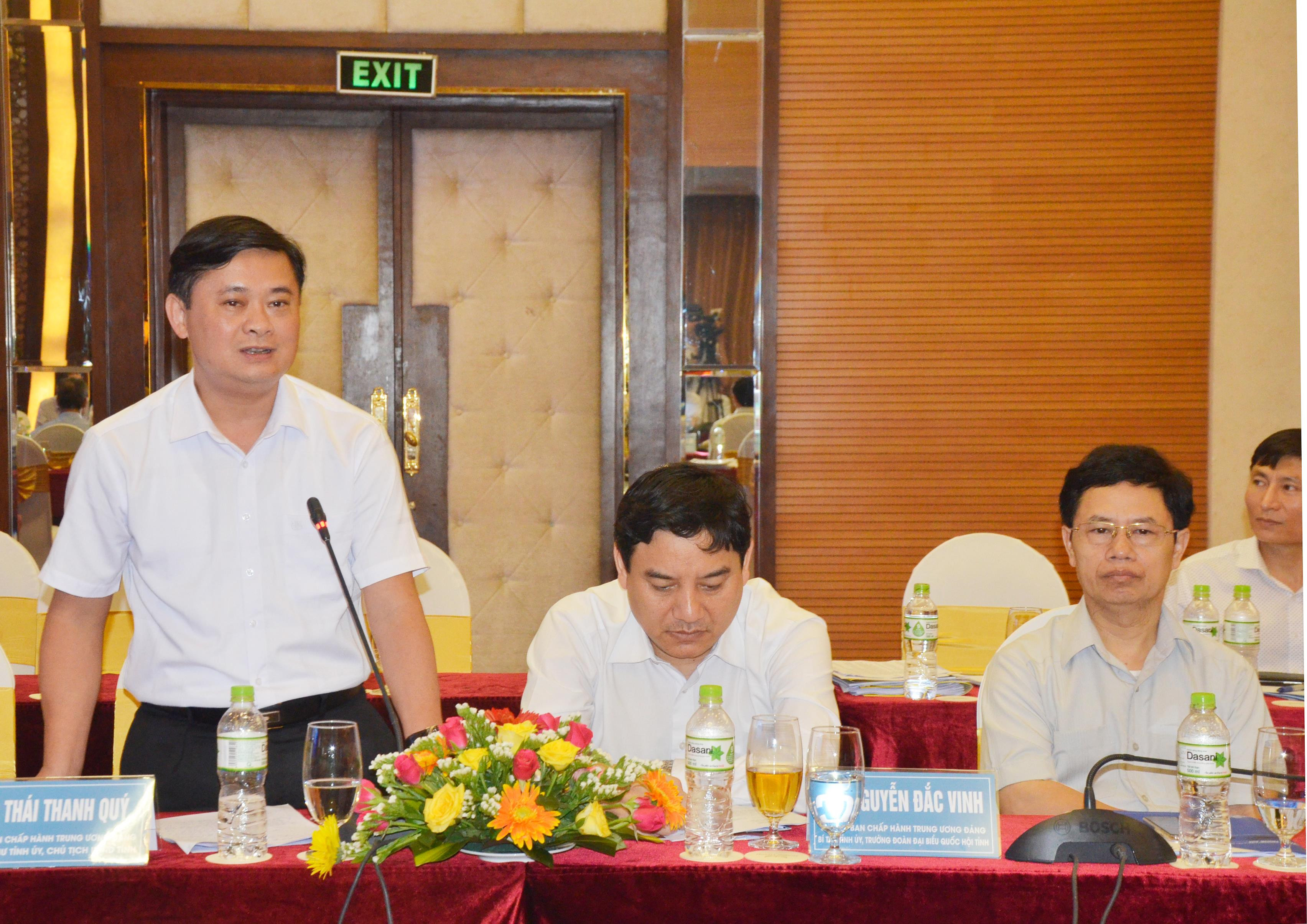 Chủ tịch UBND tỉnh Thái Thanh Quý kết luận tại hội nghị. Ảnh: Thanh Lê