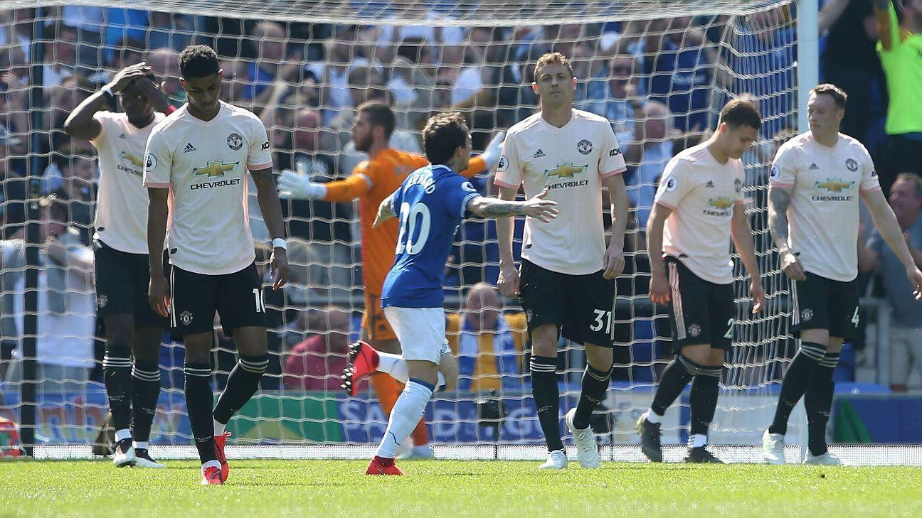 Man Utd vừa để thua Everton với tỉ số 0 – 4. Ảnh: espn.com