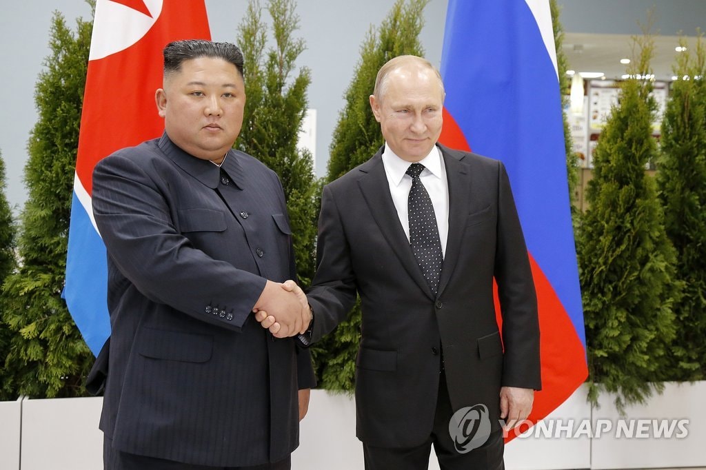 Tổng thống Putin và nhà lãnh đạo Triều Tiên Kim Jong-un. Ảnh: Internet