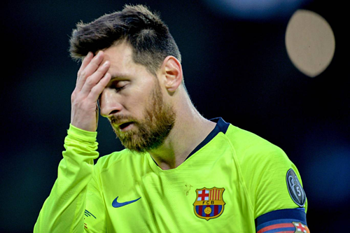 Messi và đồng đội chơi dưới phong độ ở trận lượt về, khiến họ không thể vào chung kết mùa thứ tư liên tiếp. Ảnh: EPA.