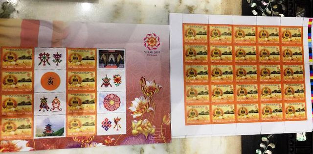 Để chào mừng Đại lễ Vesak 2019, Ban tổ chức đại lễ Phật đản Liên hợp Quốc - Vesak 2019 đã phối hợp với Bộ TT&TT, Tổng Công ty Bưu điện Việt Nam, Công ty TNHH MTV Tem Bưu chính công bố phát hành đặc biệt bộ tem “Chào mừng Đại lễ Phật đản Liên hợp Quốc – Vesak 2019”.