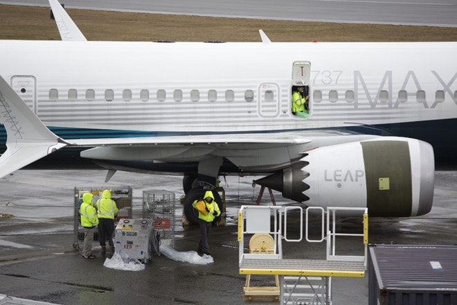 Máy bay 737 MAX tại xưởng của Boeing ở bang Washington /// AFP