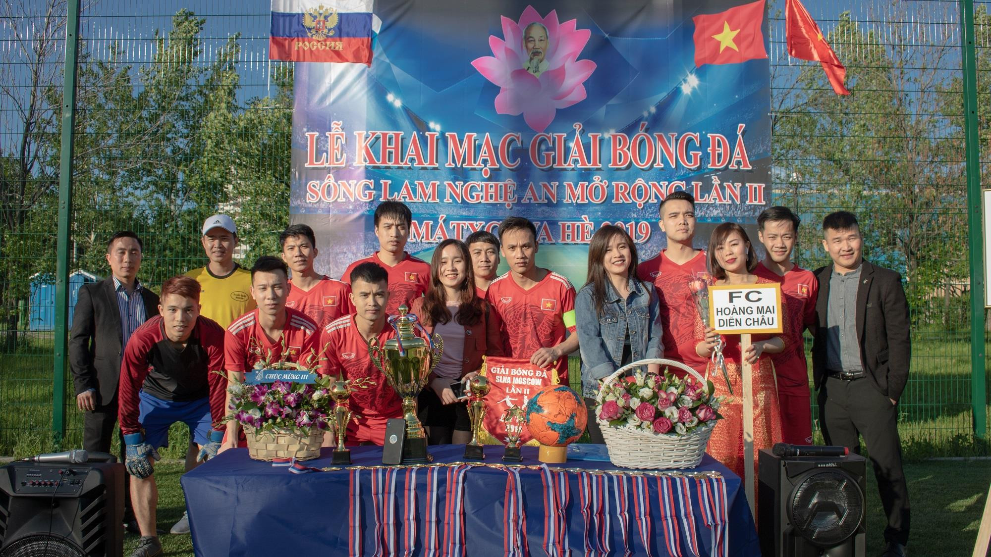Đội đương kim vô địch của giải mùa trước Hoàng Mai - Diễn Châu. Ảnh: BTC