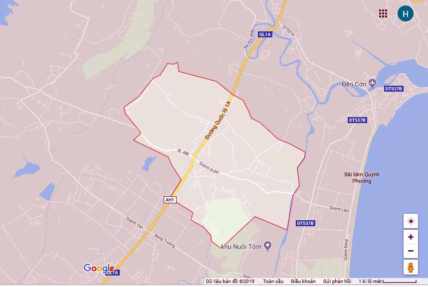 Phường Quỳnh Xuân là địa phương thứ 4 trên địa bàn thị xã Hoàng Mai ghi nhận có dịch tả lợn châu phi. Ảnh Google Maps