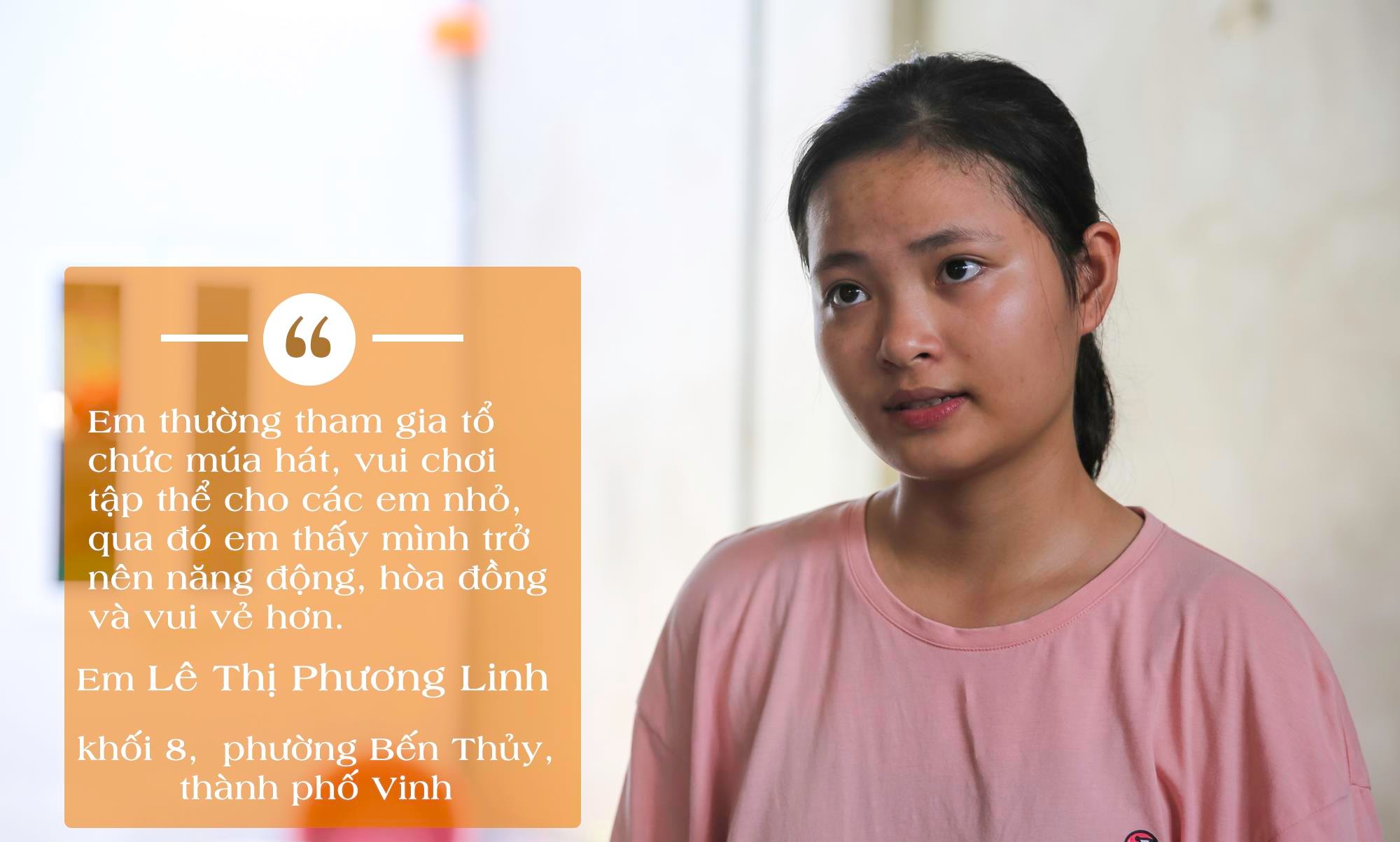 Em Lê Thị Phương Linh (SN 2002), khối 8, phường Bến Thủy, thành phố Vinh. Ảnh: Đức Anh