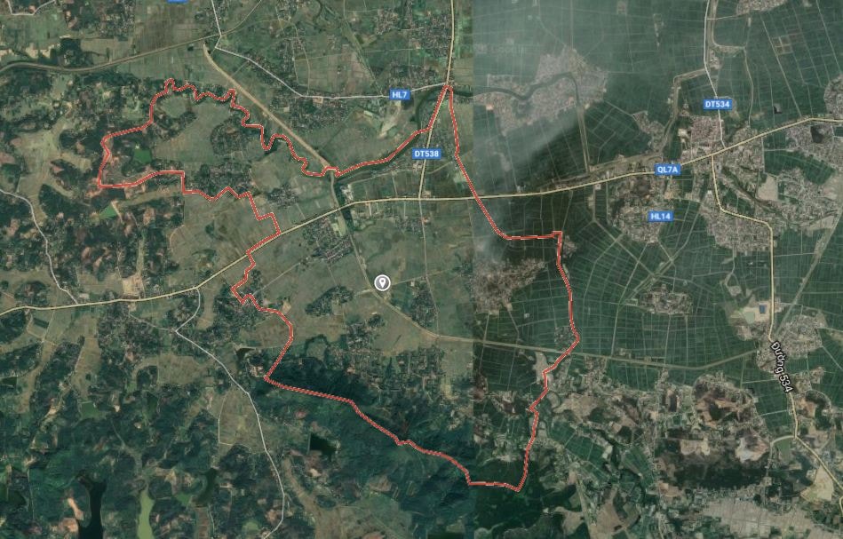 Xã Công Thành, huyện Yên Thành, nơi xảy ra sự việc đáng tiếc. Ảnh: google maps
