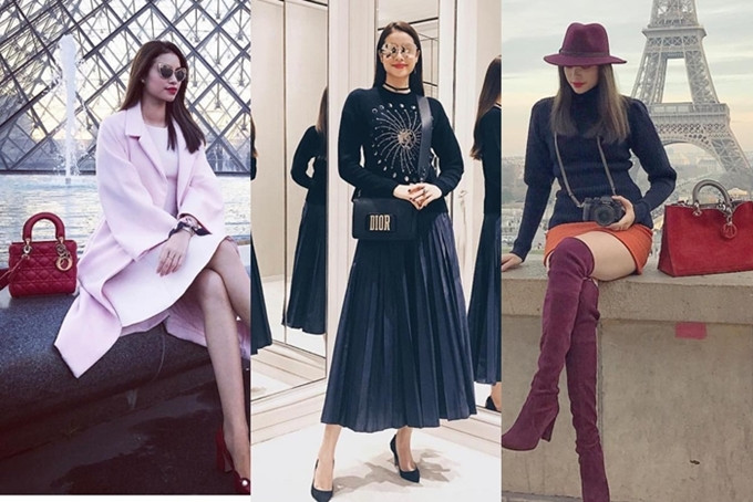 Bộ sưu tập túi Dior của Phạm Hương đa dạng từ kiểu dáng đến màu sắc, khiến cô được xem là một trong nữ hoàng hàng hiệu của showbiz Việt.