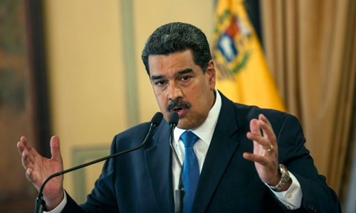 Tổng thống Venezuela Nicolas Maduro. Ảnh:AP.