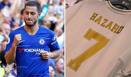 Hazard sẽ khoác áo số 7 ở Real.