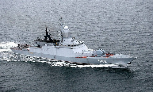 Tàu hộ vệ Stoikiy của Nga. Ảnh: TASS.