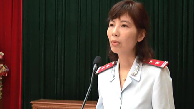 Bà Nguyễn Thị Kim Anh, Phó trưởng Phòng Phòng, chống tham nhũng thuộc Thanh tra Bộ Xây dựng bị bắt quả tang nhận hối lộ tại Vĩnh Phúc