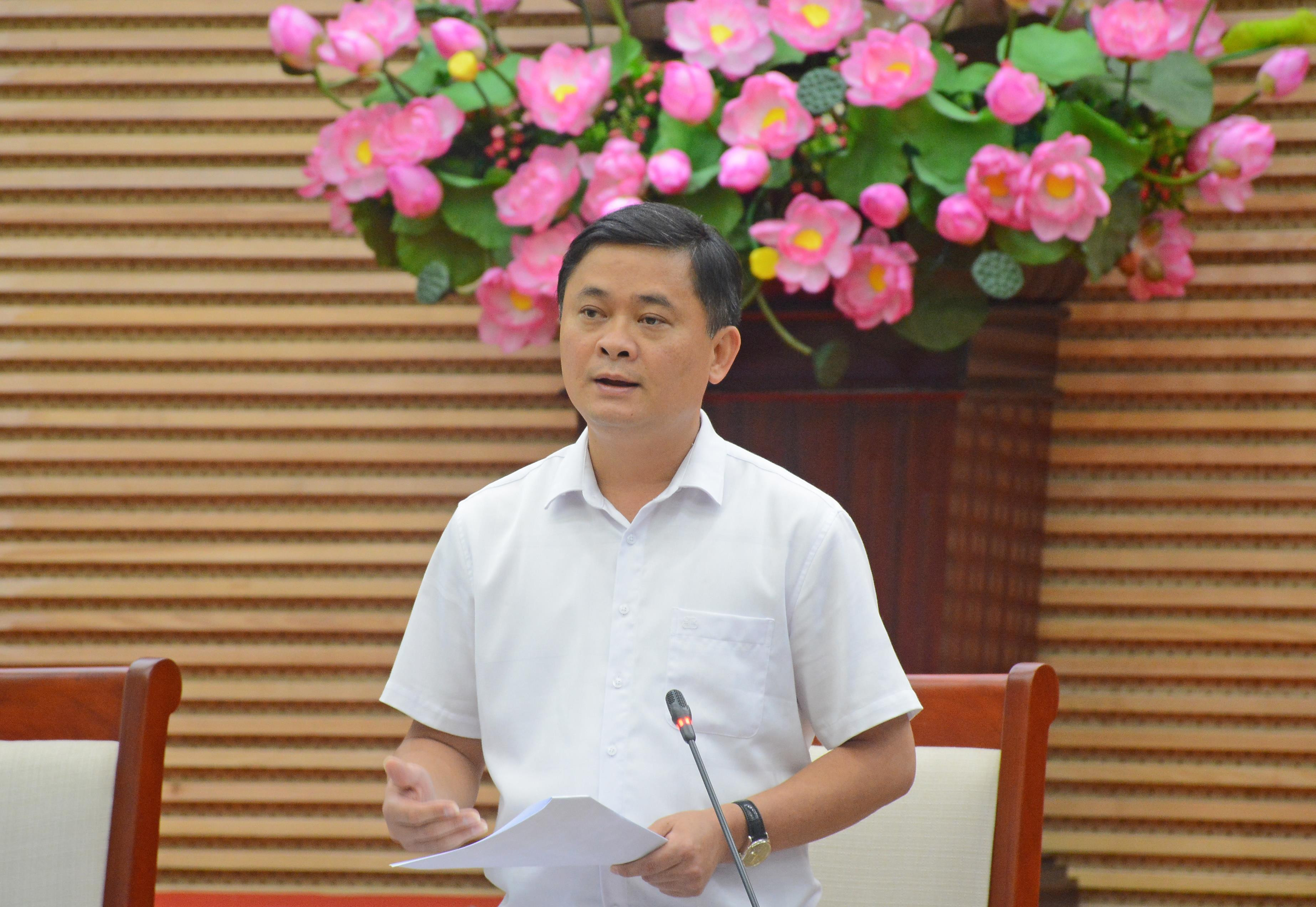 Chủ tịch UBND tỉnh Thái Thanh Quý phát biểu chỉ đạo. Ảnh: Thu Giang