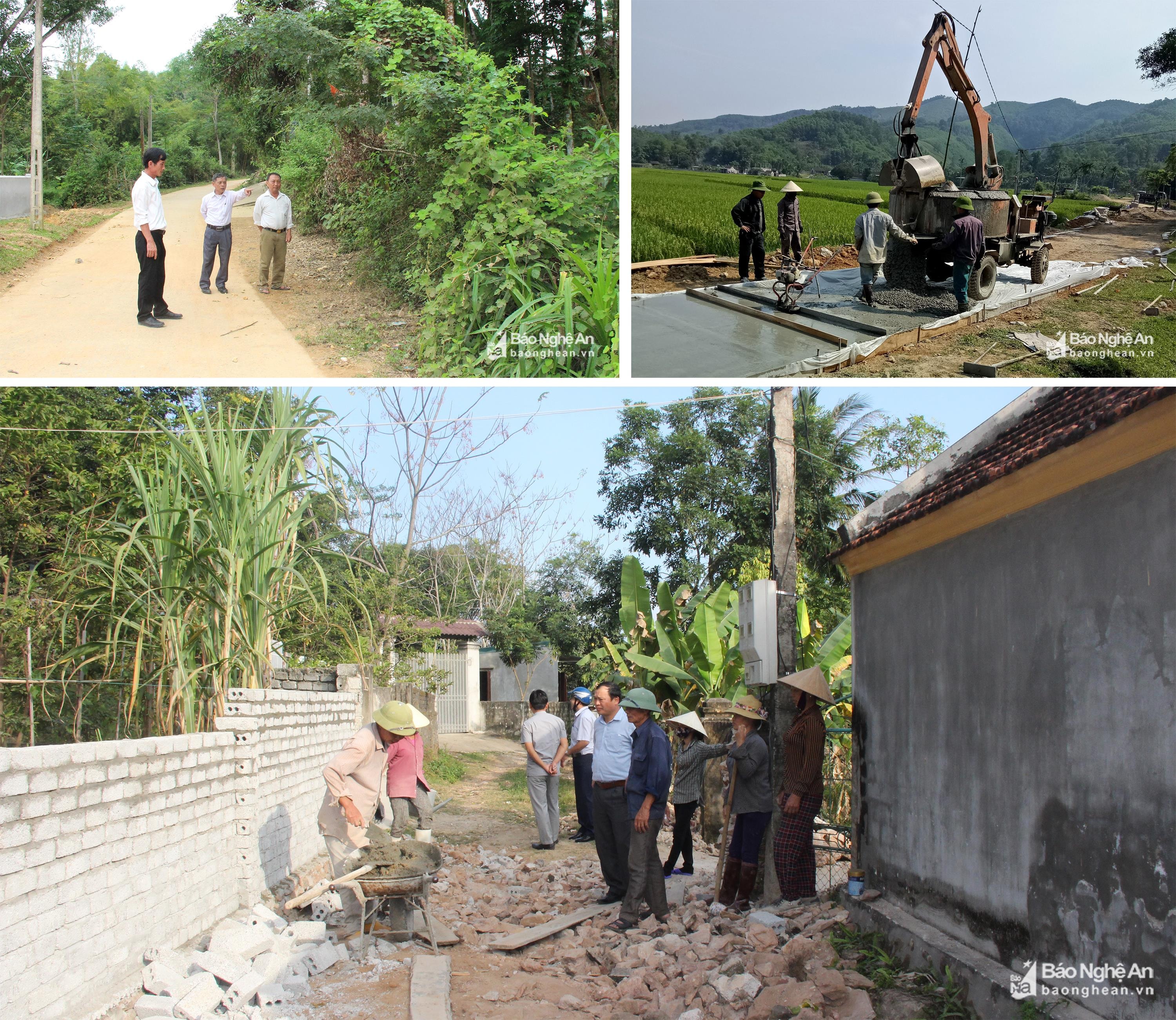 Thông qua cuộc vận động xây dựng NTM và và đô thị văn minh do MTTQ các cấp chủ trì, nhân dân đã tự nguyện hiến đất, phá dỡ tường rào mở rộng đường GTNT. Ảnh tư liệu: Minh Chi