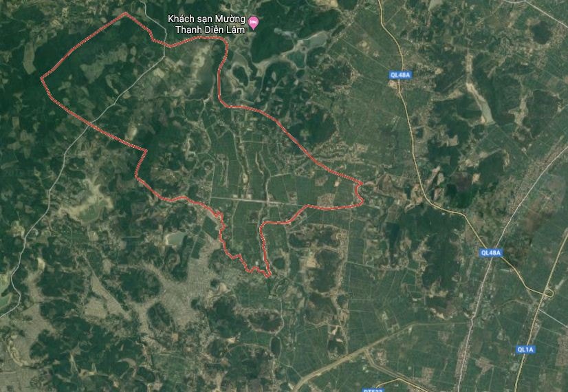 Bản đồ xã Tân Thành (Yên Thành). Ảnh Google map