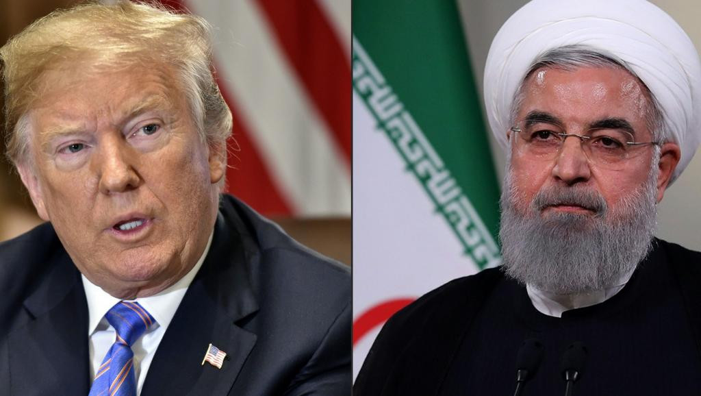 Ảnh ghép minh họa: Tổng thống Mỹ Donald Trump (trái) và tổng thống Iran Hassan Rouhani. Ảnh: AFP / IRANIAN PRESIDENCY