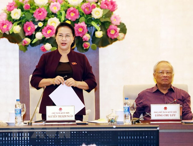 Chủ tịch Quốc hội Nguyễn Thị Kim Ngân, Ủy ban Thường vụ Quốc hội đã bế mạc Phiên họp thứ 35. Ảnh: Trọng Đức/TTXVN