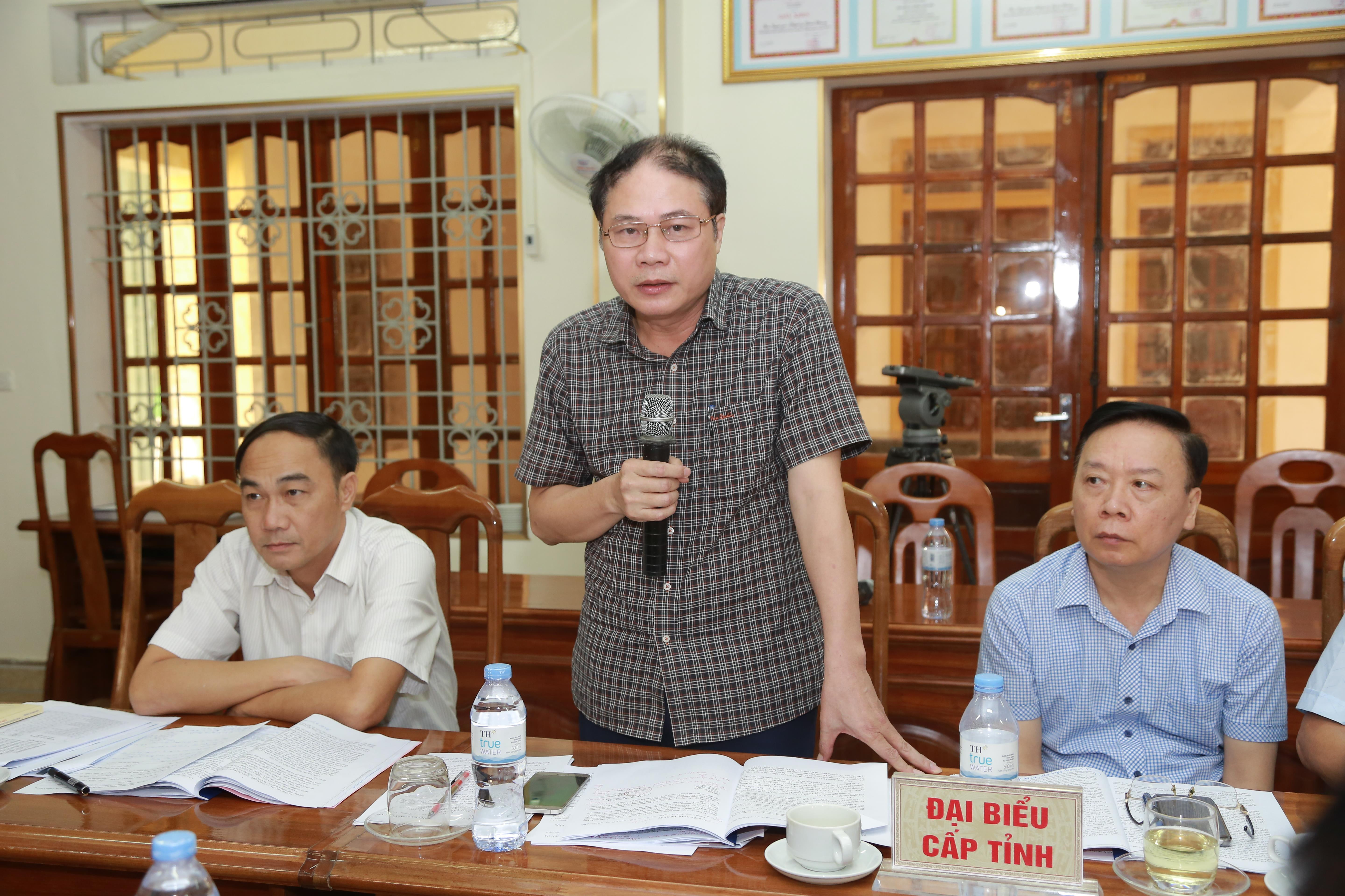 Đồng chí Hồ Đăng Tài - Phó Ban Tổ chức Tỉnh ủy phát biểu tại buổi làm việc. Ảnh: Đào Tuấn