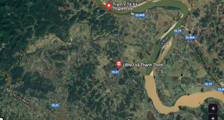 Địa bàn xã Thanh Thịnh. Minh họa Google Maps