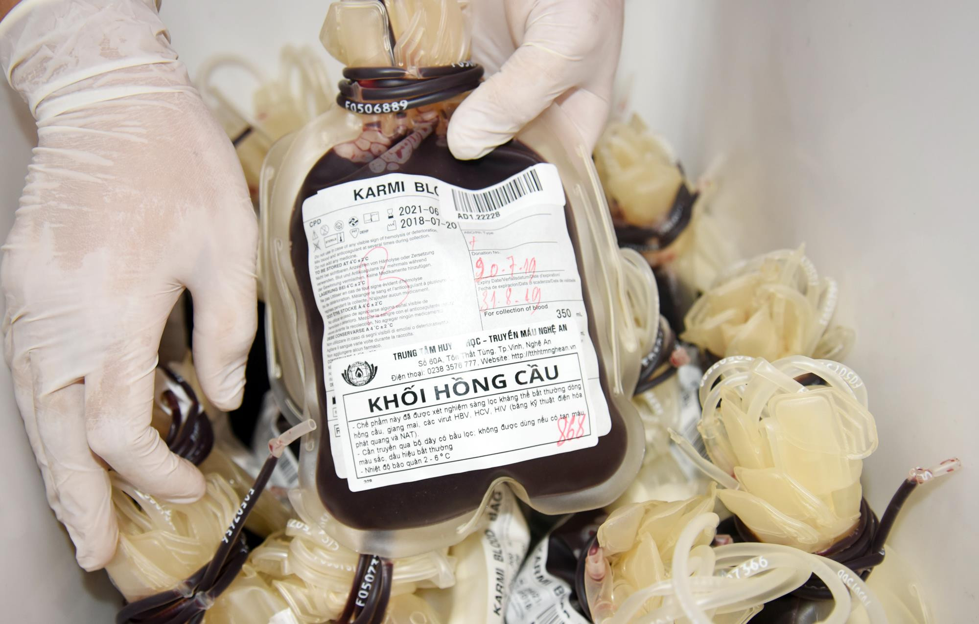Dự kiến Ngày hội sẽ thu được 1.200 đơn vị máu đáp ứng lượng máu cấp cứu và điều trị trong dịp hè. Ảnh: Thành Chung