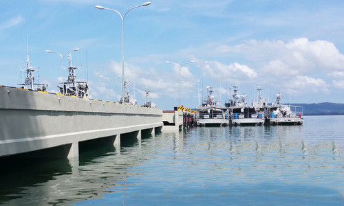 Khu vực cầu cảng thuộc căn cứ Ream. Ảnh: RCN.