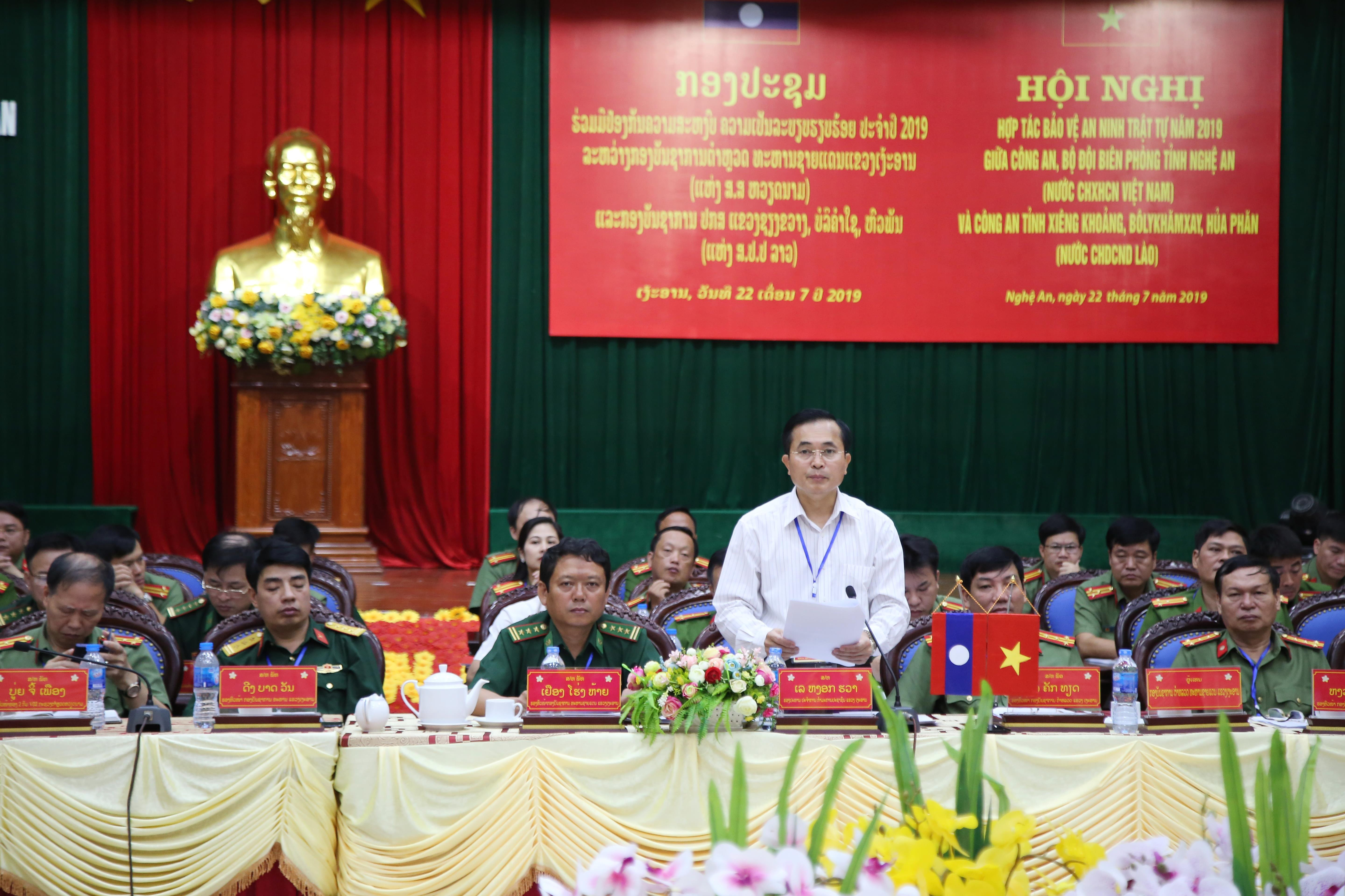 Đồng chí Lê Ngọc Hoa phát biểu tại hội nghị. Ảnh: Trọng Tuấn