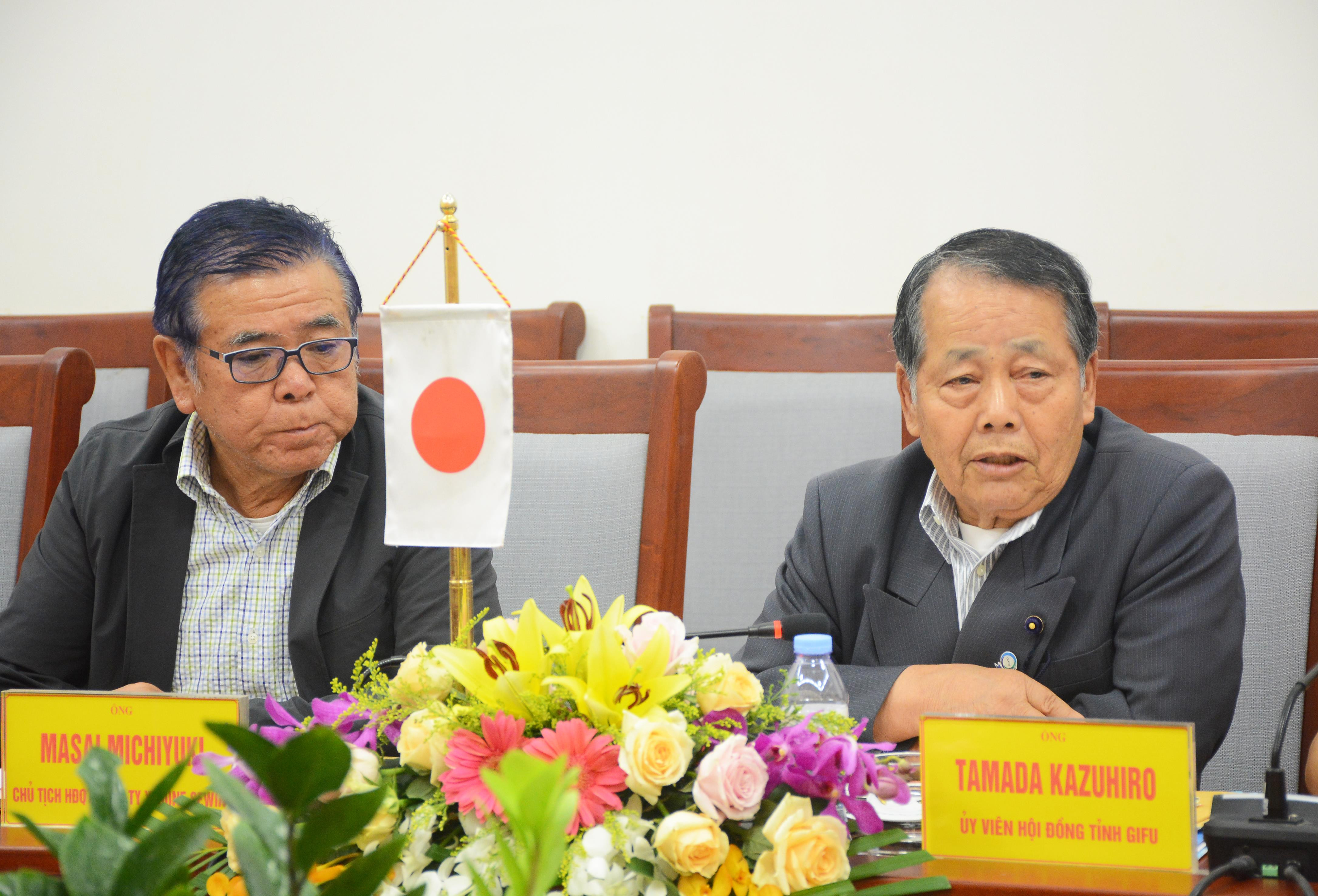 Ông Kazuhiro Tamada cam kết sẽ là cầu nối thúc đẩy hợp tác giữa Gifu với Nghệ An trên nhiều lĩnh vực. Ảnh: Thu Giang