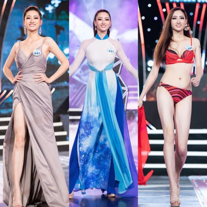 Phần dự thi của Lương Thùy Linh tại Miss World Vietnam 2019, cô luôn thể hiện phong thái tự tin và luôn tươi cười rạng rỡ.