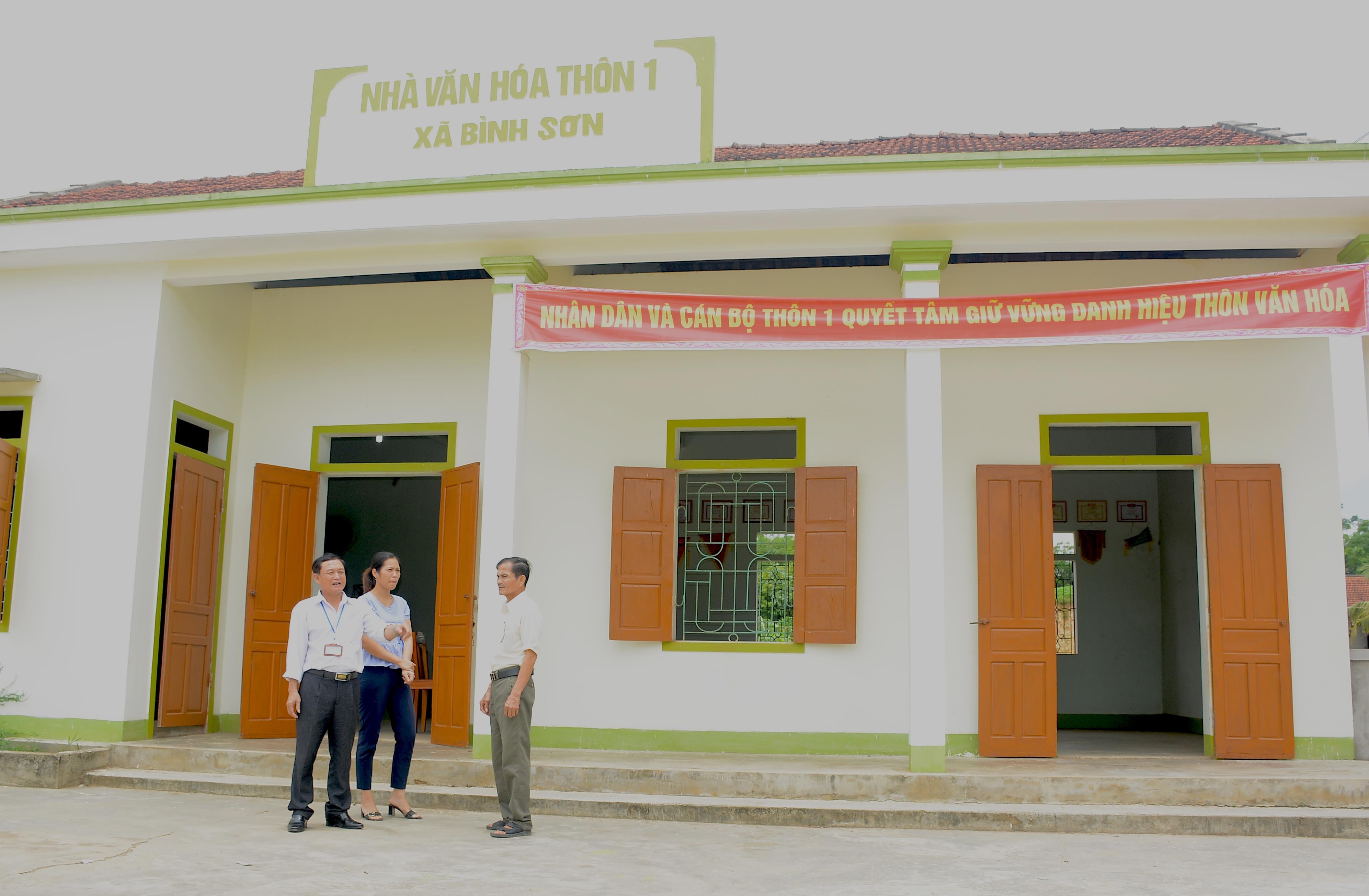 Nhà văn hóa thôn 1, xã Bình Sơn, huyện Anh Sơn. Ảnh: Thu Giang