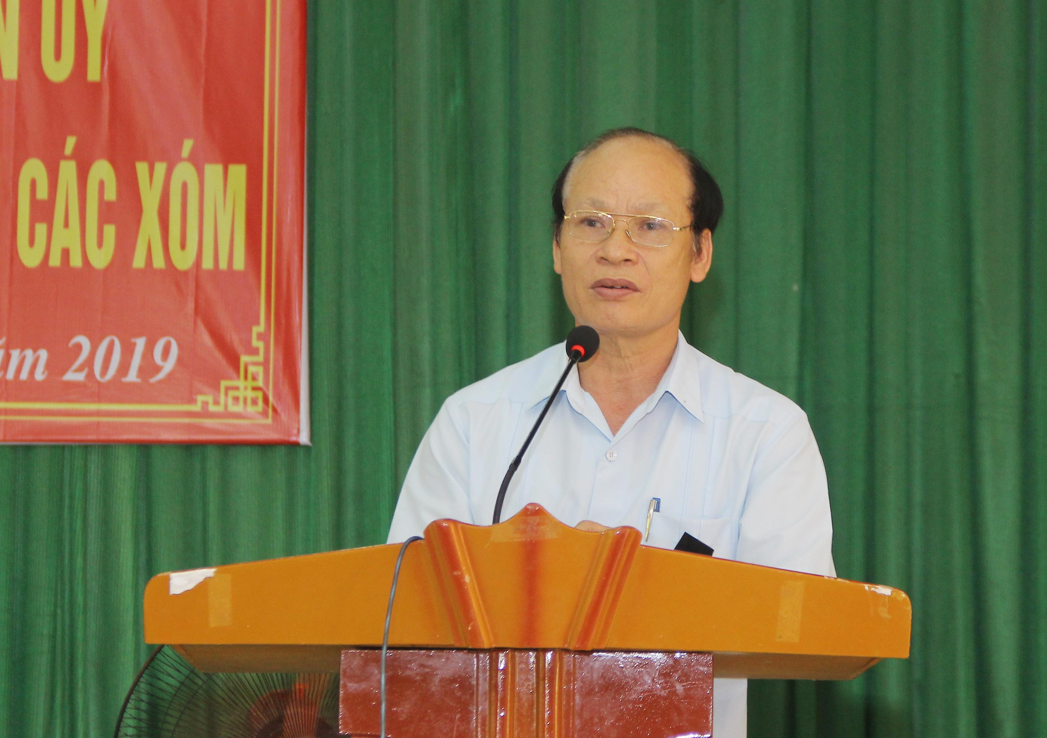 Đồng chí Hoàng Văn Phi - Bí thư Huyện ủy Hưng Nguyên mong muốn cán bộ, đảng viên gốc giáo tiếp tục 