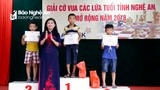 Bế mạc Giải cờ vua các lứa tuổi tỉnh Nghệ An mở rộng năm 2018
