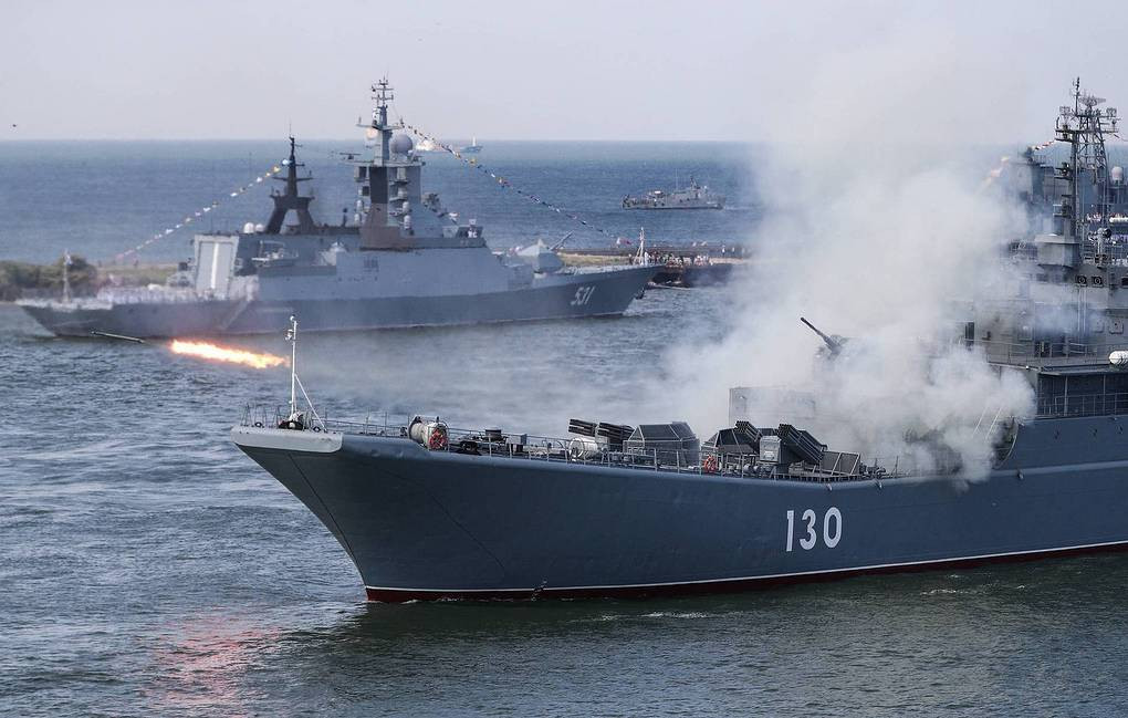 ực lượng Hải quân và Hàng không vũ trụ Nga đang tham gia cuộc tập trận thường niên Ocean Shield 2019 ở Biển Baltic. Ảnh: TASS