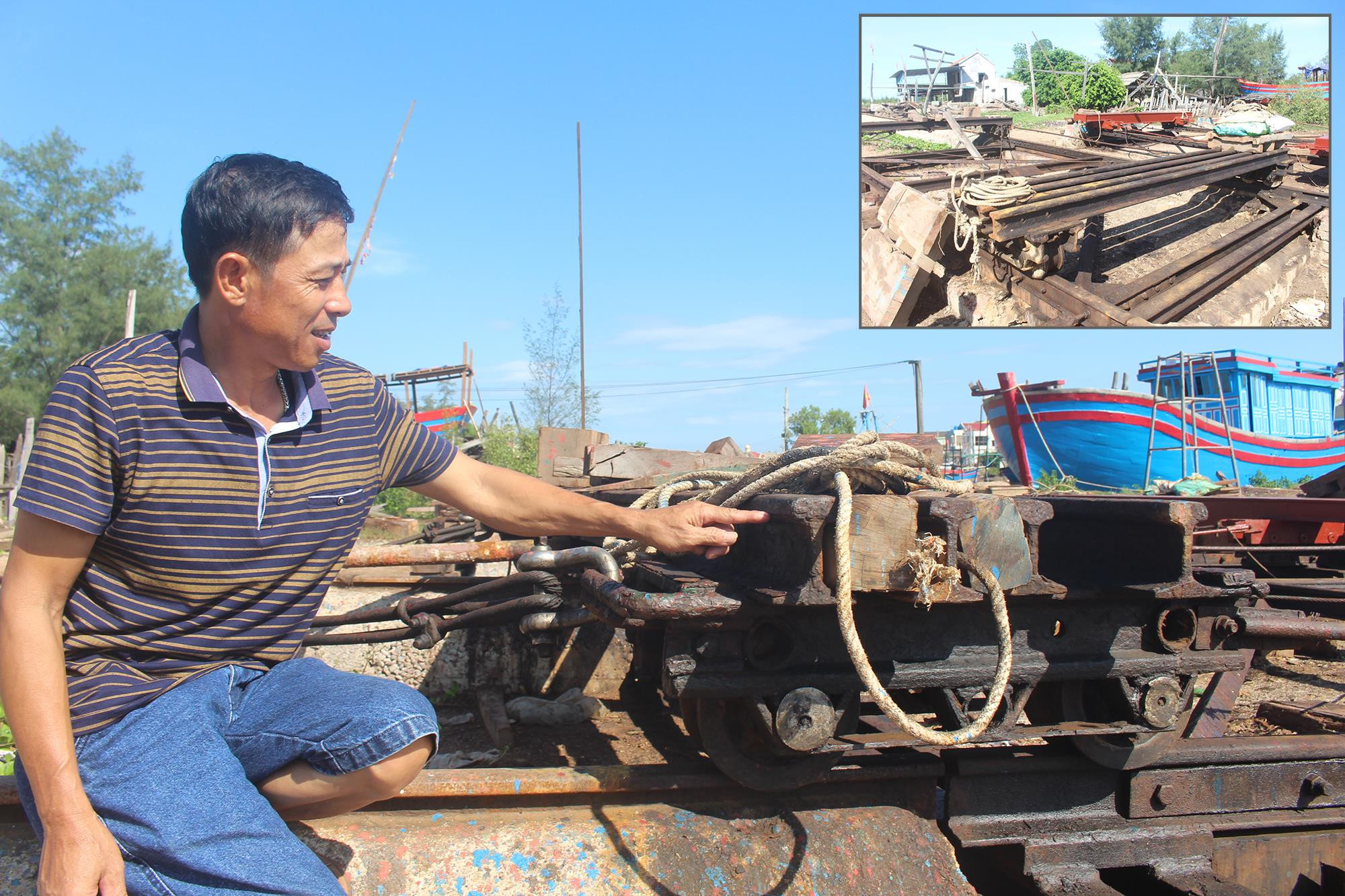 Do lâu ngày không hoạt động, cơ sở đóng tàu của ông Nguyễn Văn Xang ở xã Quỳnh Thọ (Quỳnh Lưu) có nguy cơ thua lỗ do máy móc hàng tỷ đồng hư hỏng