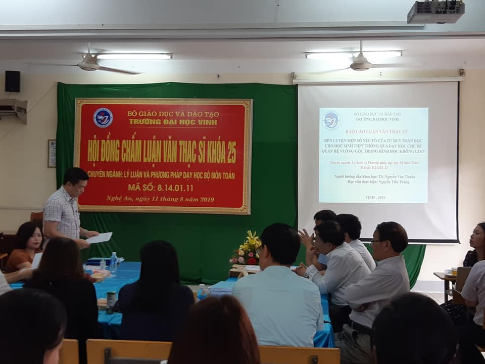 Buổi bảo vệ luận văn của học viên Nguyễn Tiến Thắng được đặc cách 